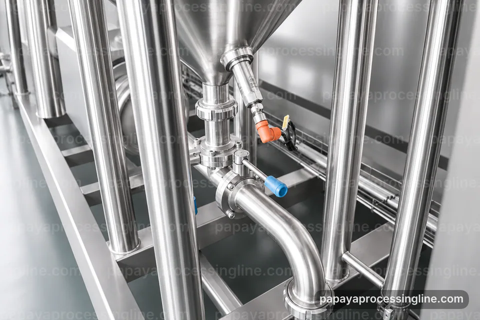 industrial papaya puree processing line project procurement map technical reference image