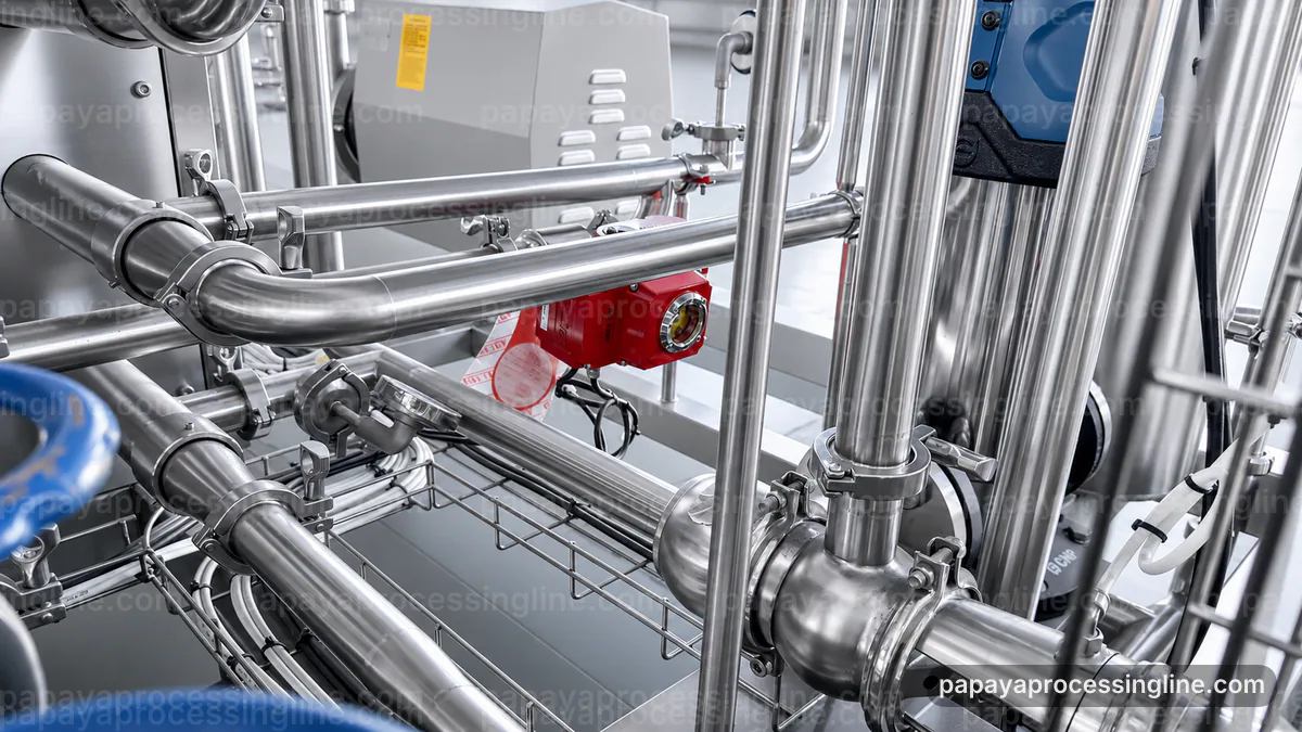 industrial papaya puree processing line process engineering notes technical reference image
