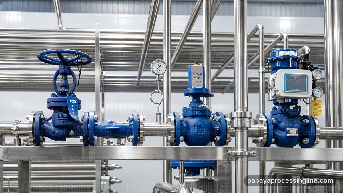 industrial papaya puree processing line complete stage sequence technical reference image