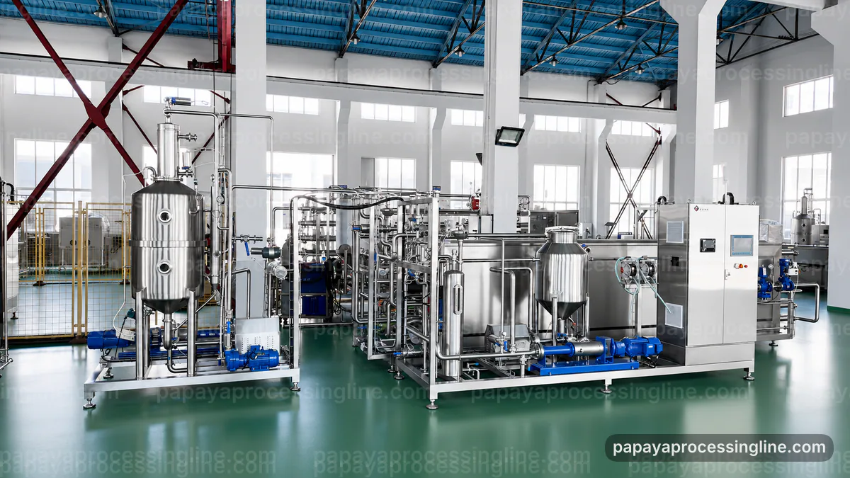 industrial papaya puree processing line line project qualification technical reference image