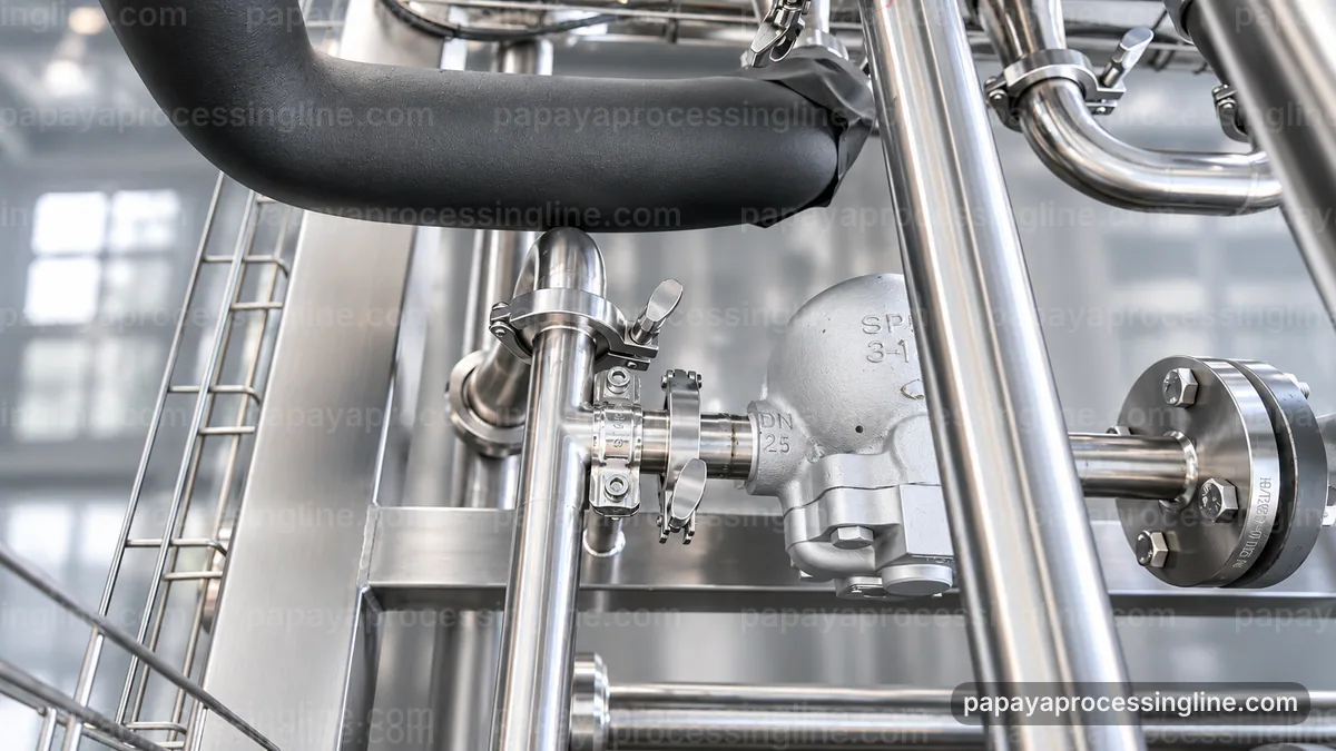 industrial papaya puree processing line line balance diagnosis technical reference image