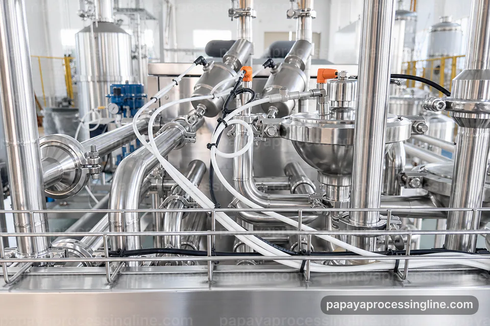 industrial papaya puree processing line product route options technical reference image